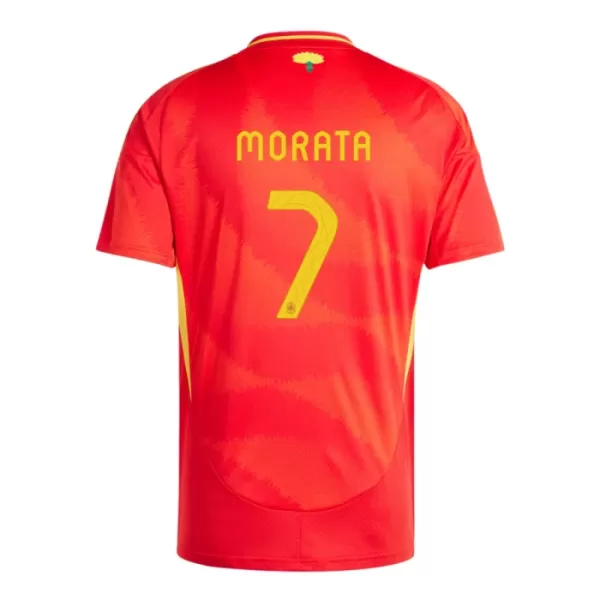 Spanien Alvaro Morata 7 Hjemmebanetrøje Barn EM 2024