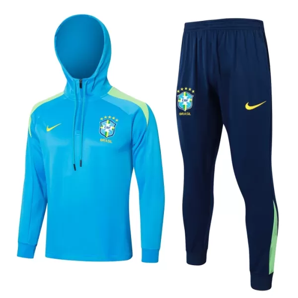 Brasilien Hættetrøje træningssweatshirt-sæt 24/25 Blå