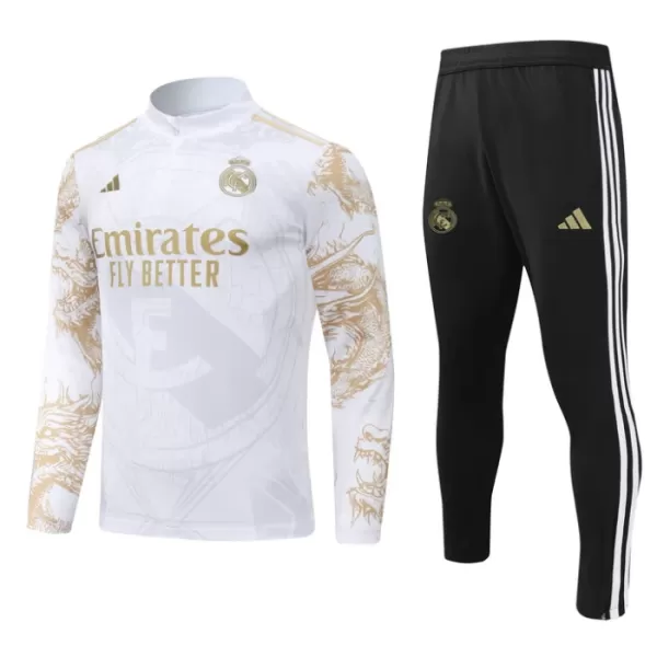 Real Madrid Trænings sweatshirt sæt 24/25 Hvid