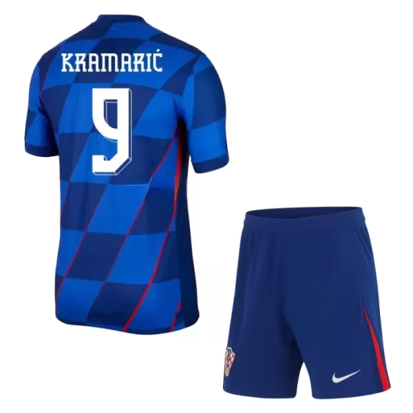 Kroatien Kramaric 9 Udebanetrøje Barn EM 2024