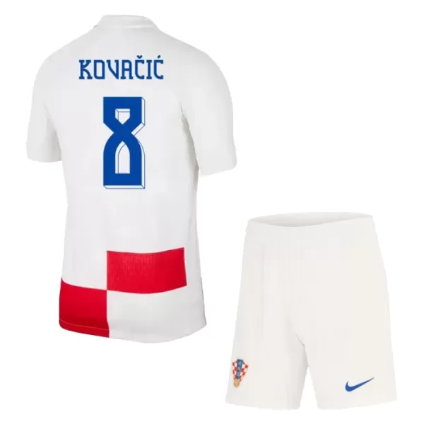 Kroatien Mateo Kovacic 8 Hjemmebanetrøje Barn EM 2024
