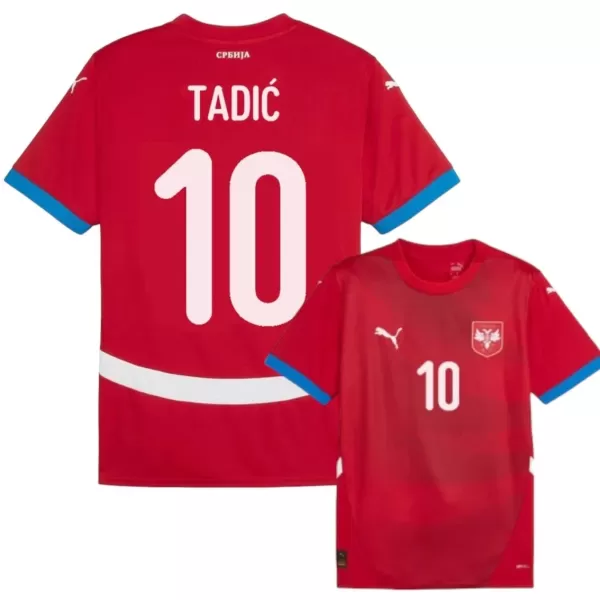 Serbien Tadic 10 Hjemmebanetrøje EM 2024