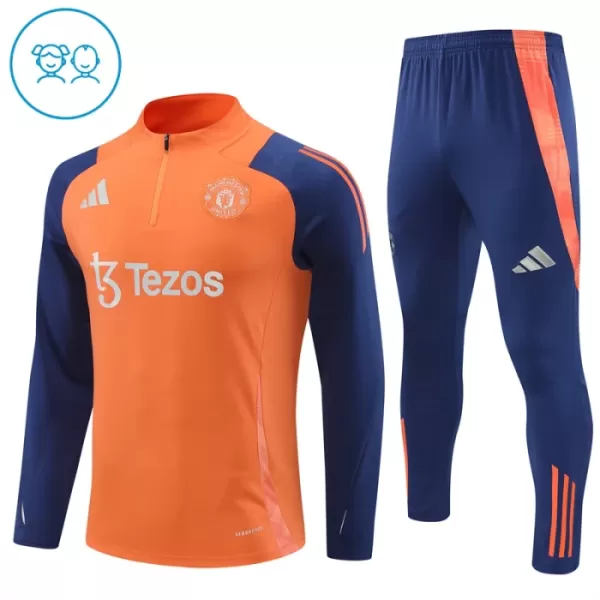 Manchester United Trænings sweatshirt sæt Barn 24/25 Orange