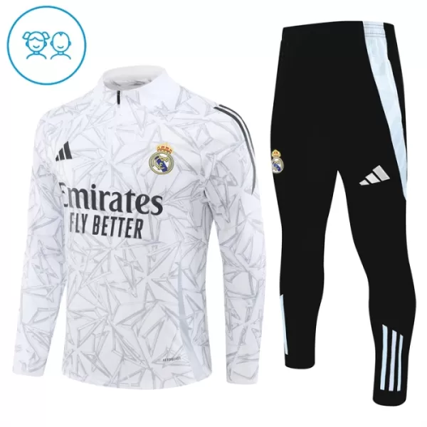 Real Madrid Trænings sweatshirt sæt Barn 24/25 Hvid