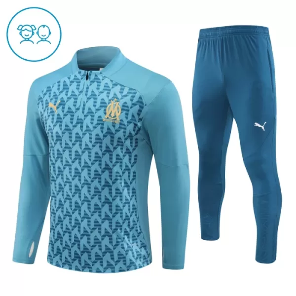 Olympique Marseille Trænings sweatshirt sæt Barn 24/25 Blå