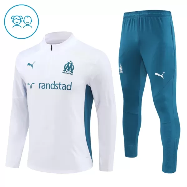 Olympique Marseille Trænings sweatshirt sæt Barn 24/25 Hvid