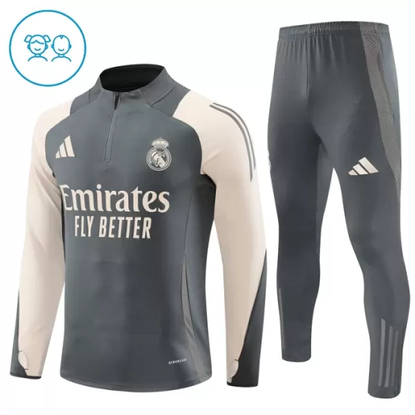 Real Madrid Trænings sweatshirt sæt Barn 24/25 Grå