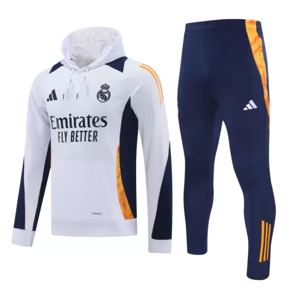 Real Madrid Hættetrøje træningssweatshirt-sæt 24/25 Hvid