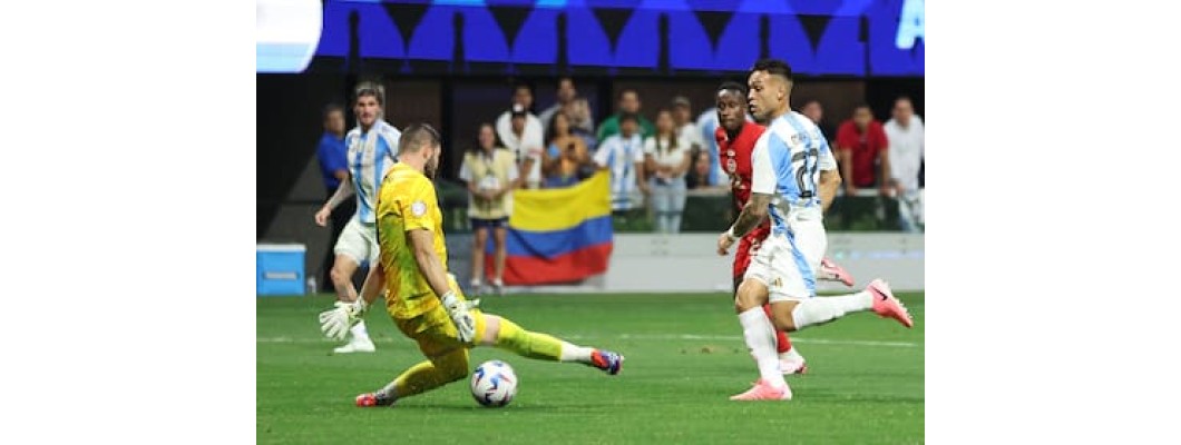 Lautaro Martínez scorede i den første kamp i America's Cup